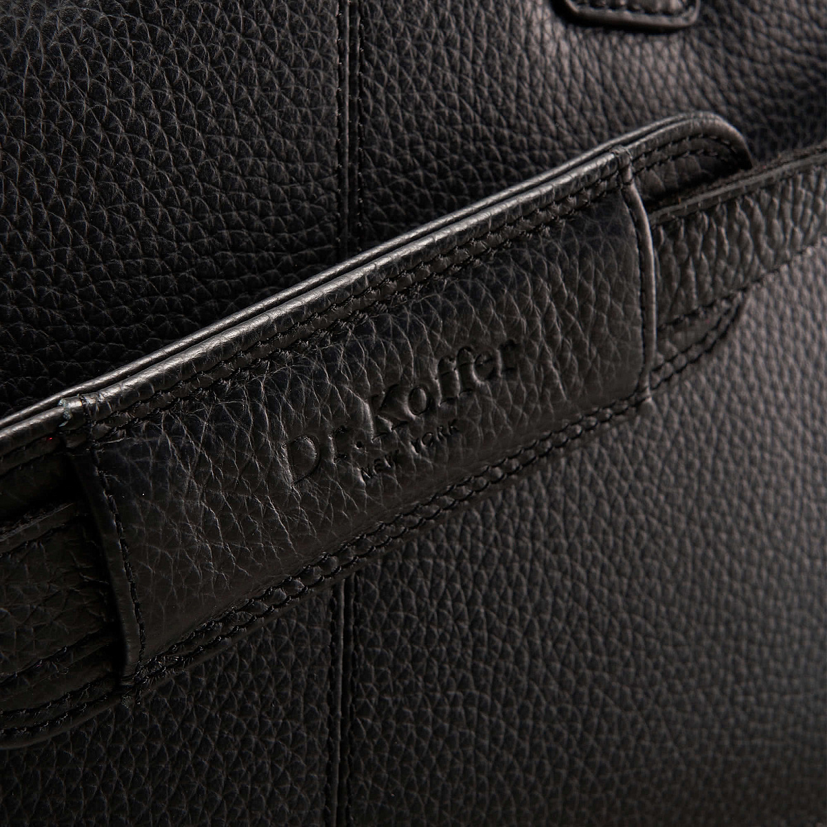 Деловая сумка Dr.Koffer из натуральной кожи черная