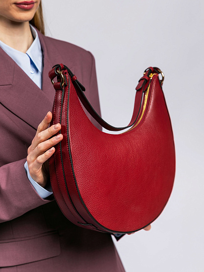 Женская сумка Dr. Koffer из натуральной кожи бордовая