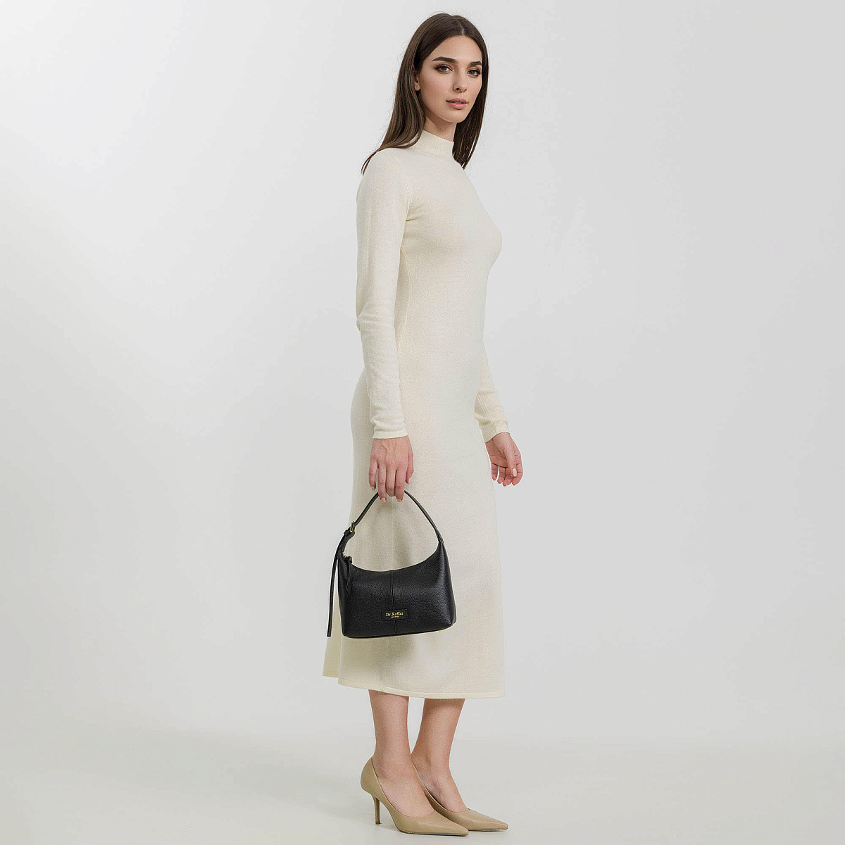 Женская сумка  Dr. Koffer из натуральной кожи черная