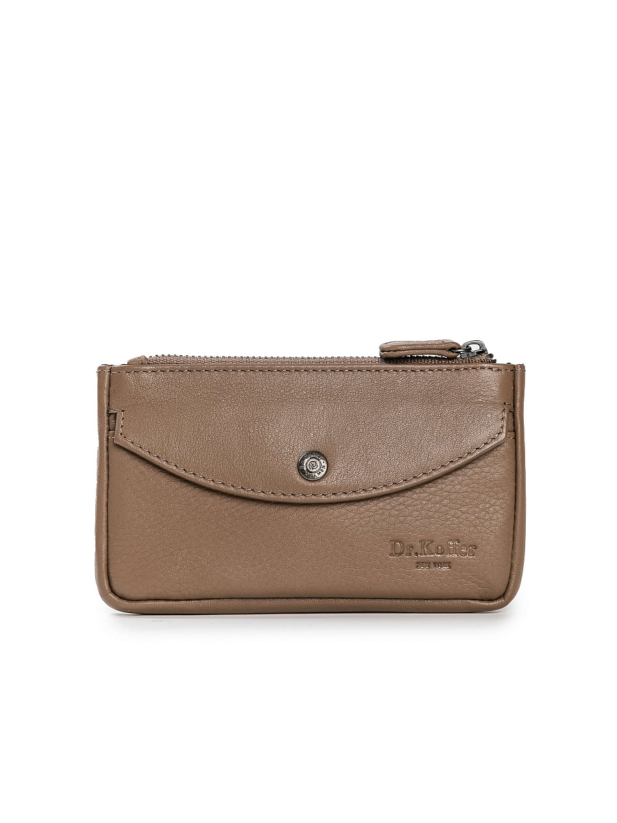 Портмоне Dr.Koffer из натуральной кожи бежевое