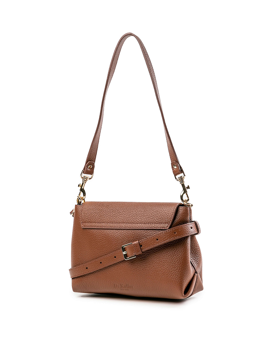 Женская сумка Dr.Koffer из натуральной кожи серая
