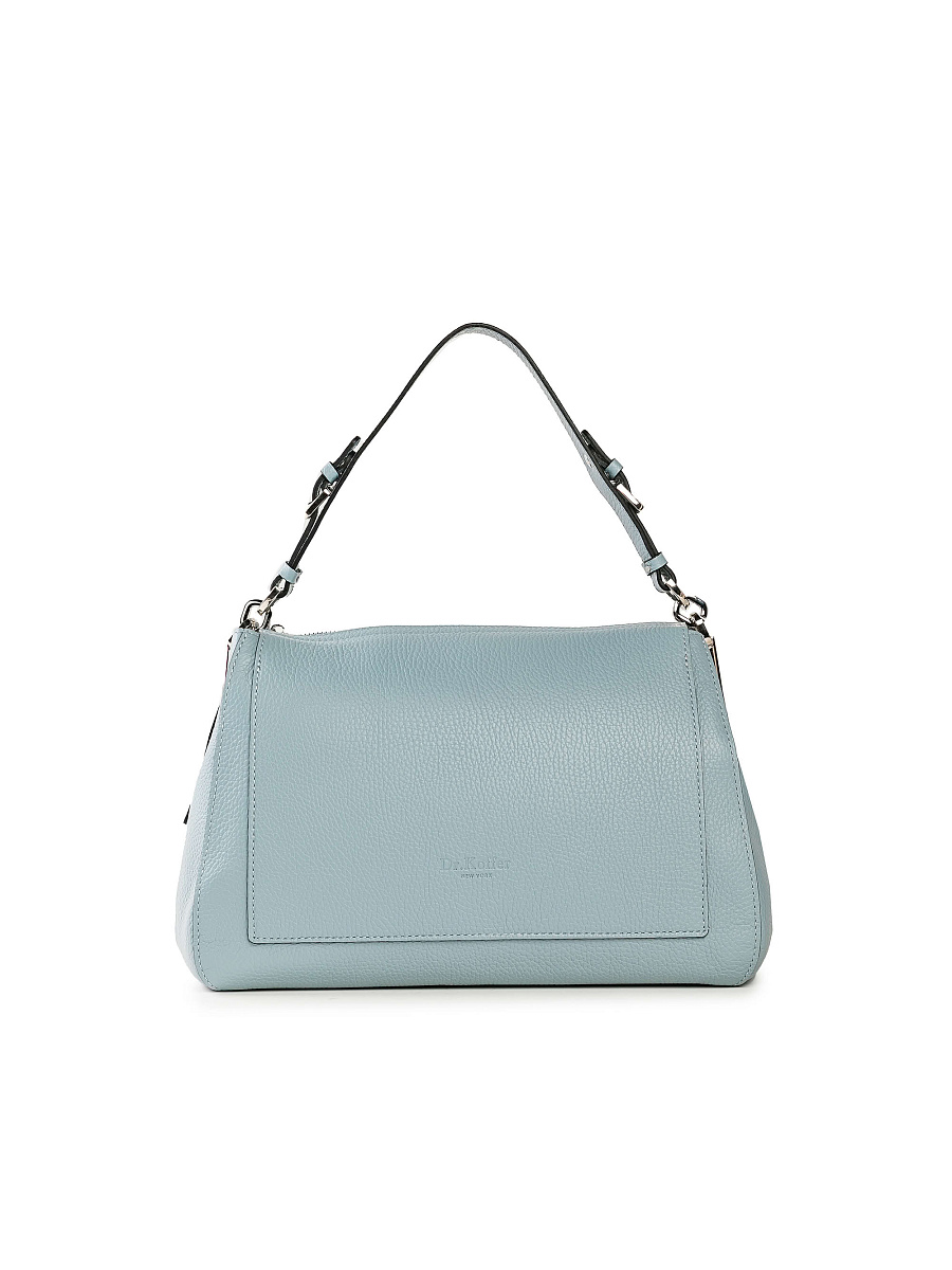 Женская сумка Dr. Koffer из натуральной кожи голубая