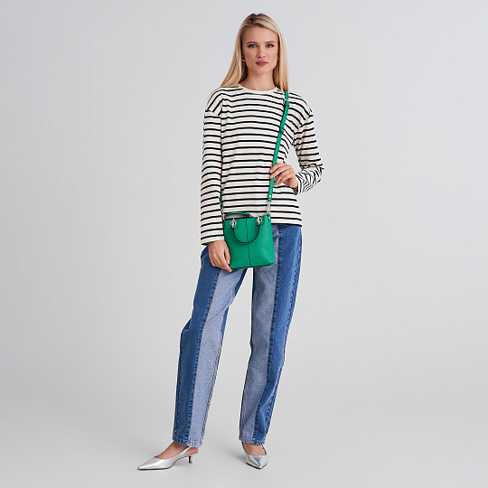 Женская сумка Dr. Koffer из натуральной кожи зеленая