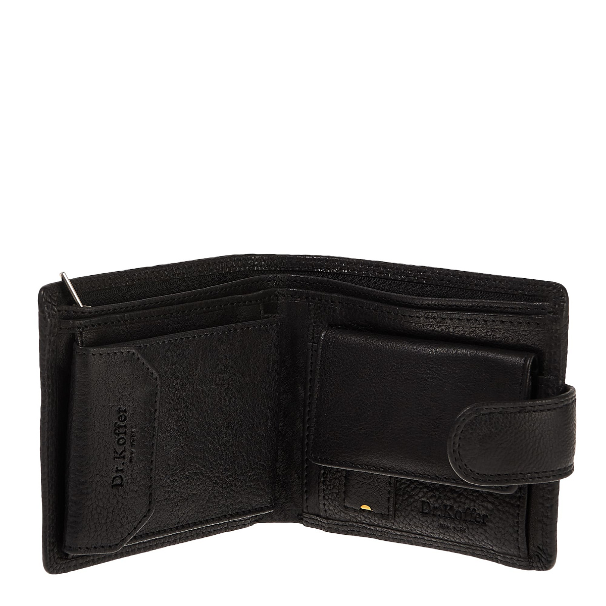Портмоне Dr.Koffer из натуральной кожи черное