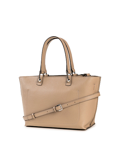 Женская сумка Dr. Koffer из натуральной кожи бежевая