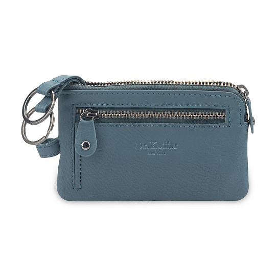Ключница Dr.Koffer из натуральной кожи голубая