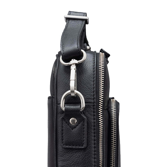 Сумка через плечо Dr.Koffer из натуральной кожи черная