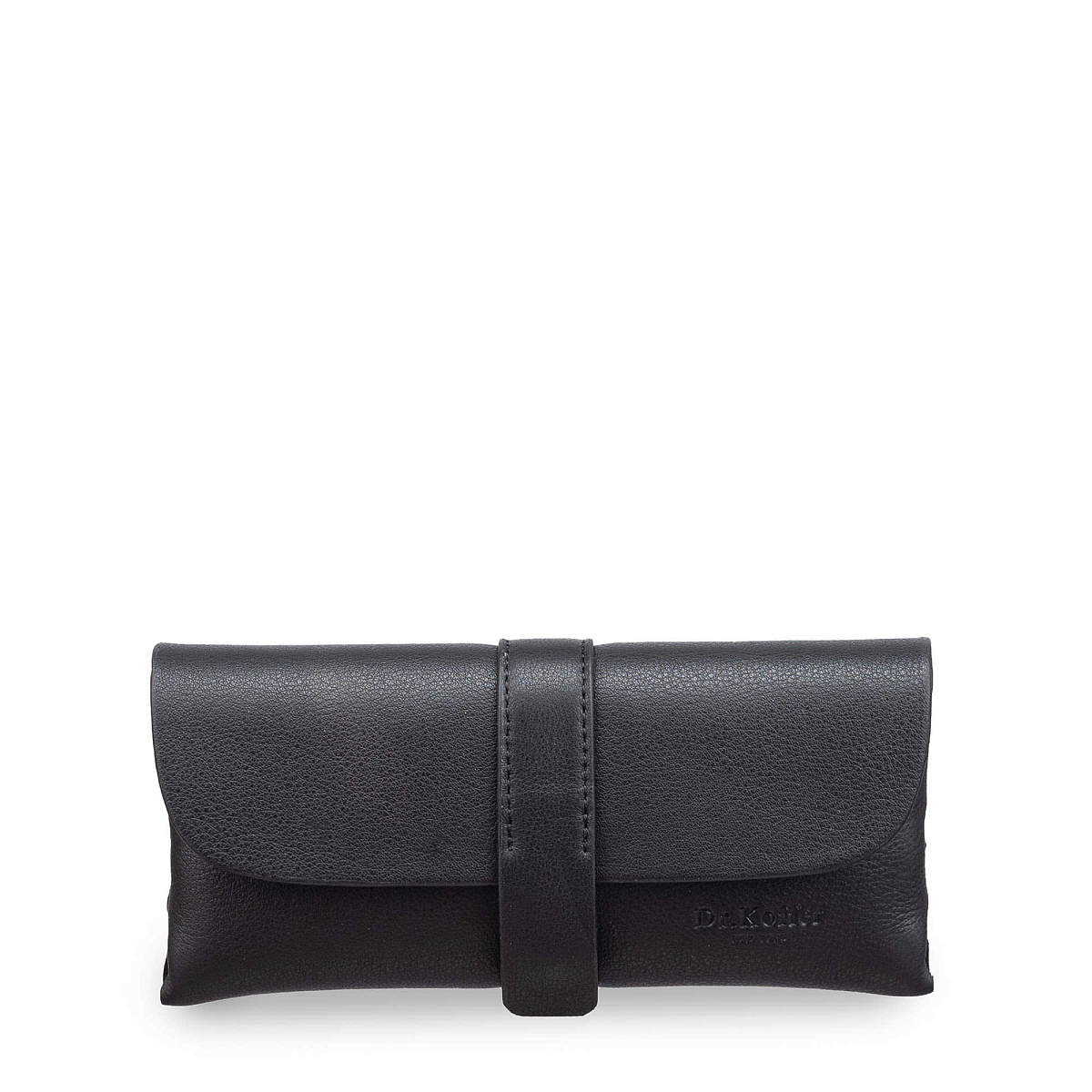Очечник Dr.Koffer из натуральной кожи чёрный