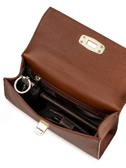 Женская сумка Dr.Koffer из натуральной кожи коричневая