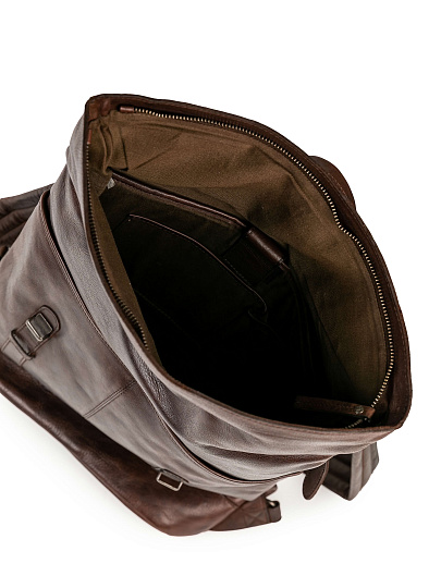 Рюкзак Dr.Koffer из натуральной кожи темно-коричневый