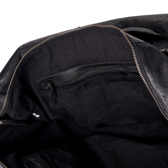 Сумка дорожная Dr.Koffer из натуральной кожи черная