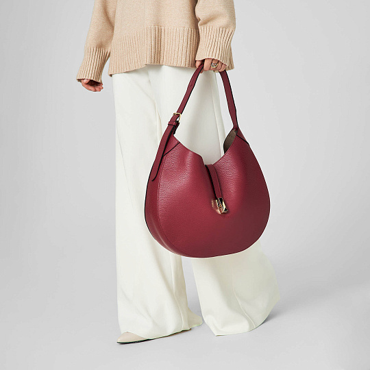 Женская сумка Dr. Koffer из натуральной кожи бордовая