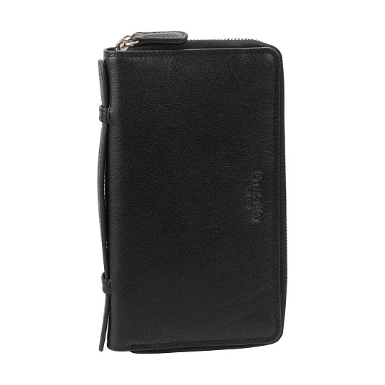 Портмоне Dr. Koffer из натуральной кожи черная