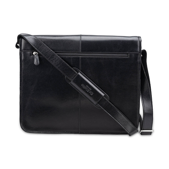 Деловая сумка Dr.Koffer из натуральной кожи черная