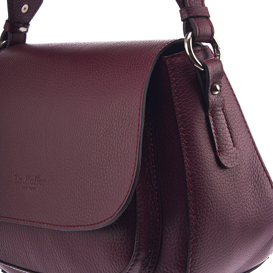 Женская сумка Dr. Koffer из натуральной кожи бордовая