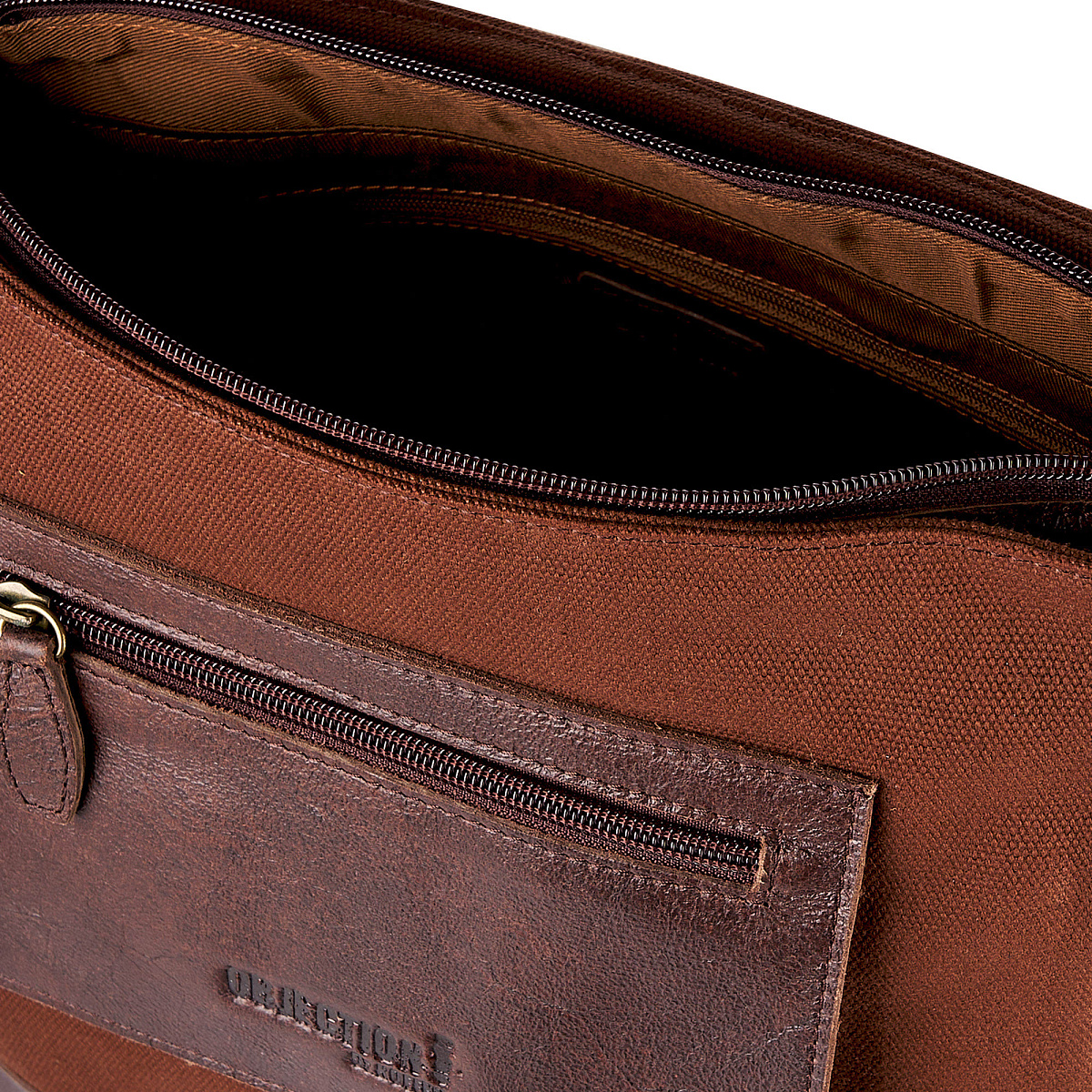 Сумка через плечо Dr.Koffer из натуральной кожи коричневая