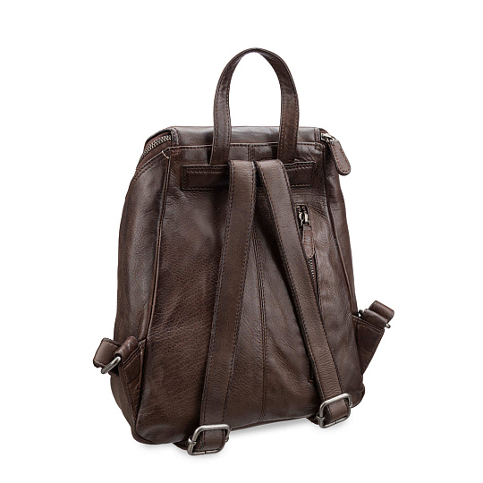 Рюкзак Dr.Koffer из натуральной кожи темно-коричневый