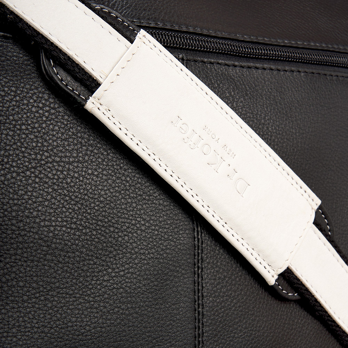 Сумка через плечо Dr.Koffer из натуральной кожи черная