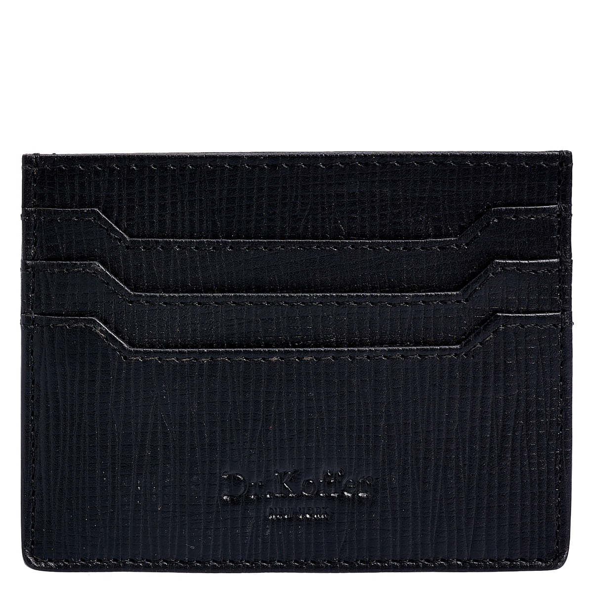 Кредитница Dr.Koffer из натуральной кожи черная