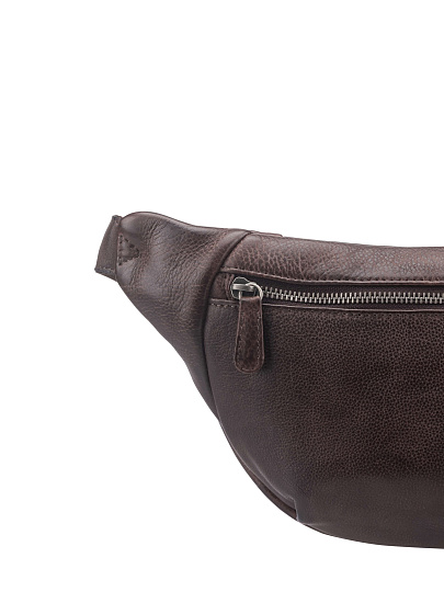 Сумка на пояс Dr. Koffer из натуральной кожи коричневая