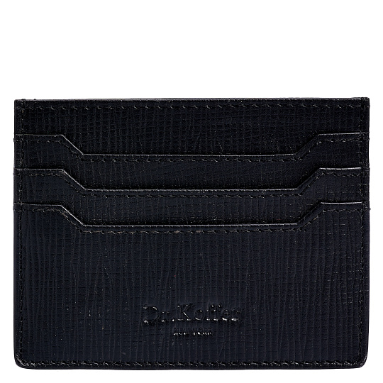 Кредитница Dr.Koffer из натуральной кожи черная