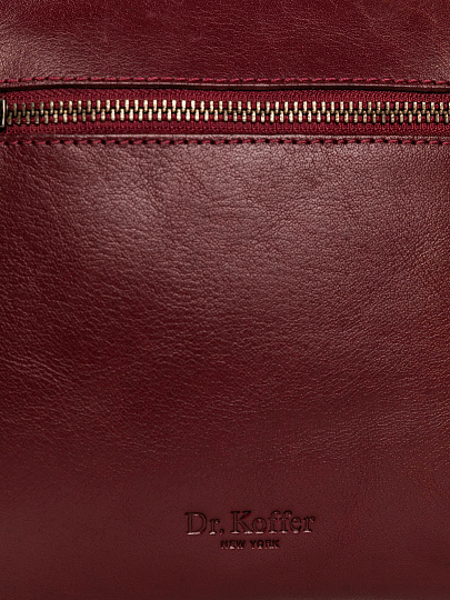 Женская сумка Dr.Koffer из натуральной кожи бордовая