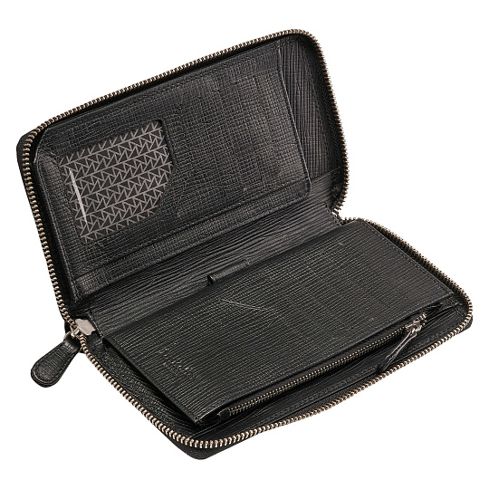 Портмоне Dr.Koffer из натуральной кожи черное