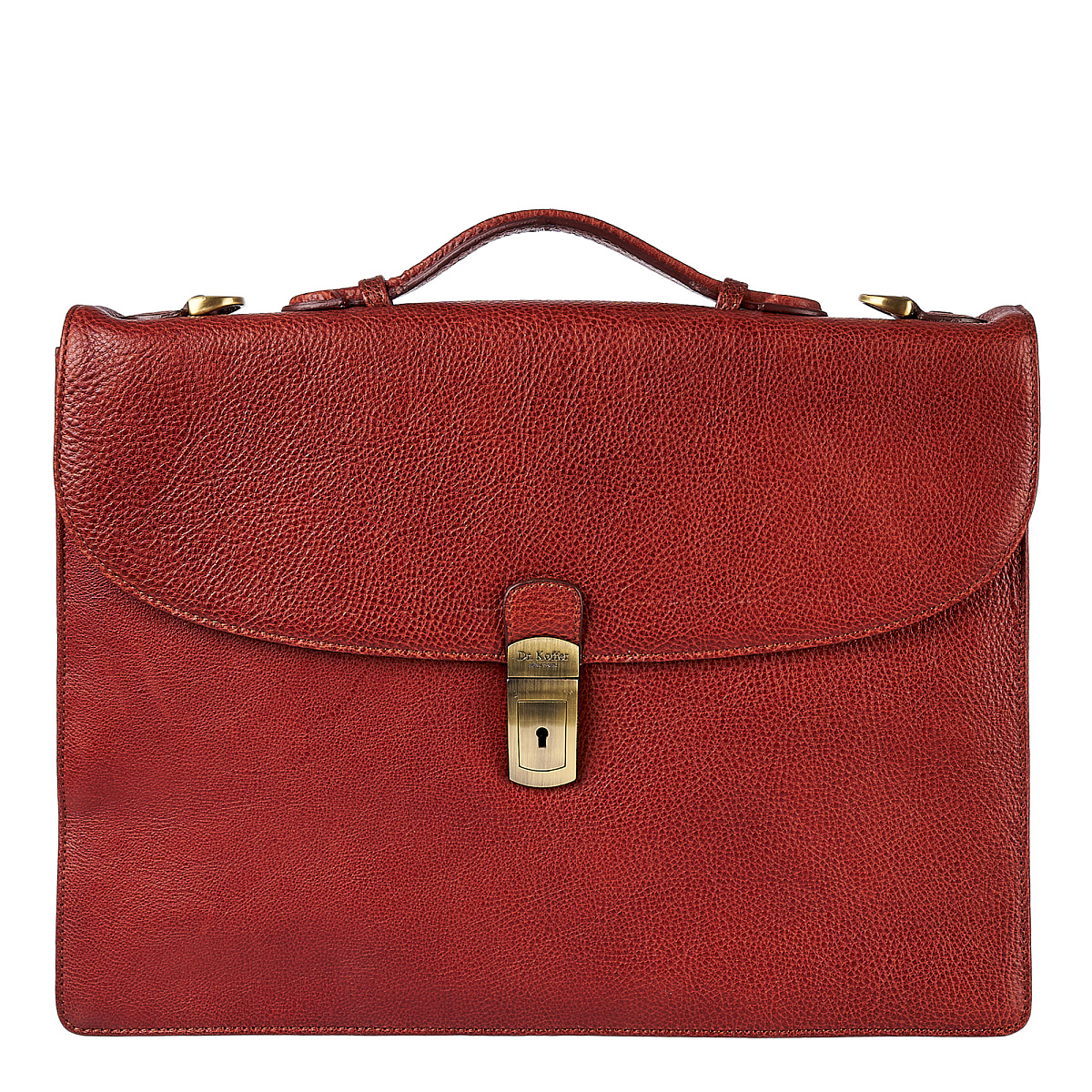 Портфель Dr.Koffer из натуральной кожи светло-коричневый