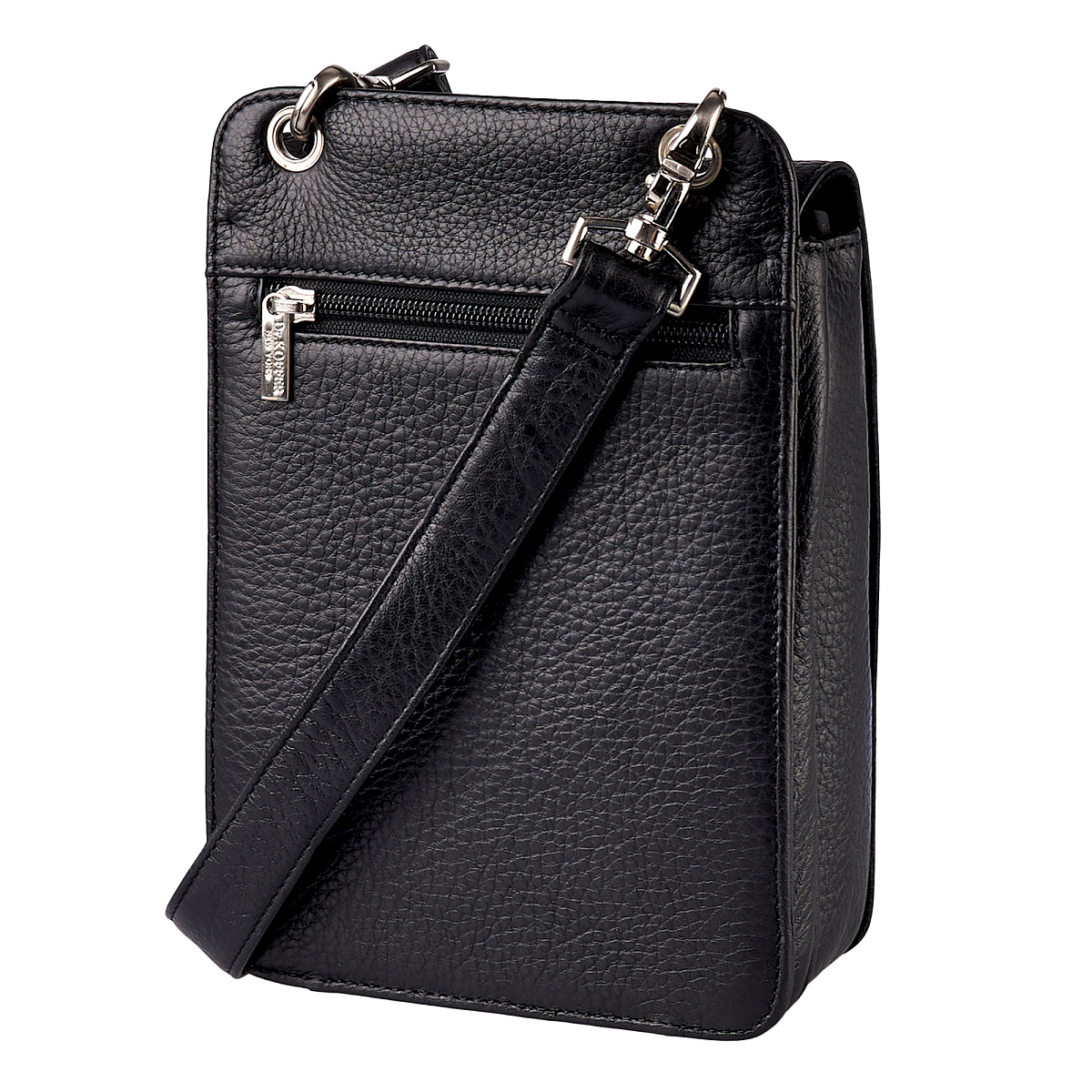 Сумка через плечо Dr.Koffer из натуральной кожи черная