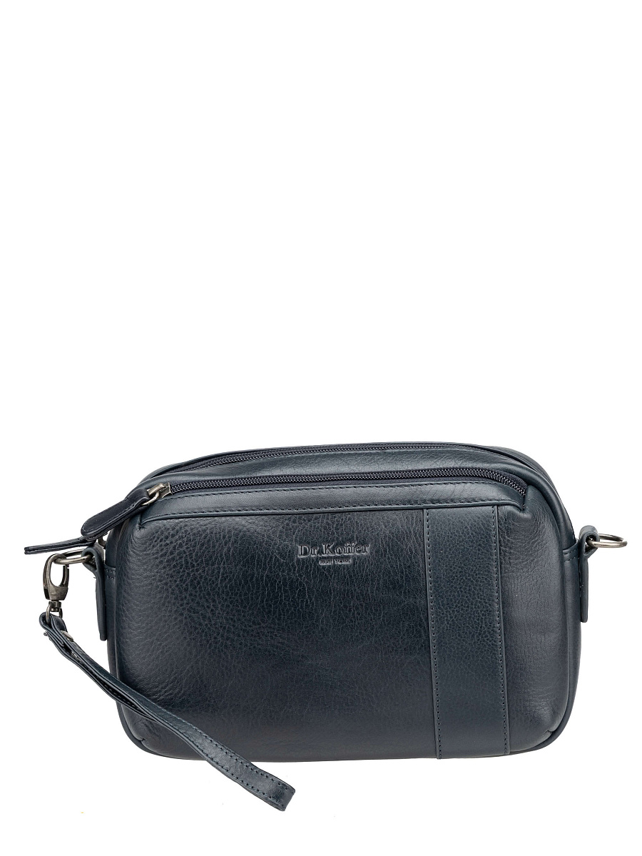 Сумка-визитка Dr. Koffer из натуральной кожи синяя