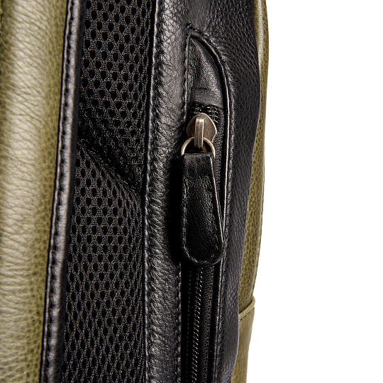 Рюкзак Dr.Koffer из натуральной кожи зеленый