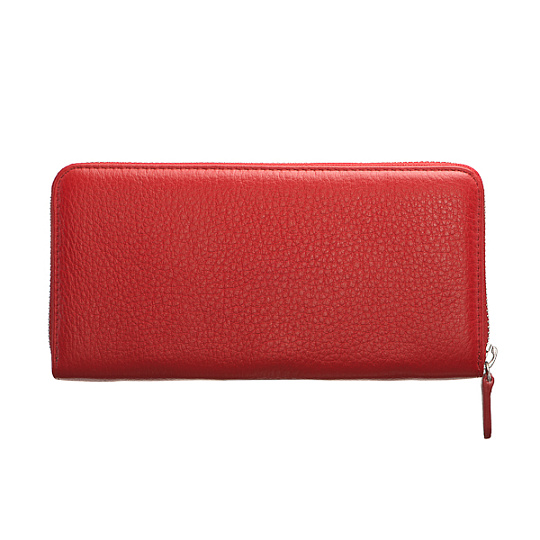 Вместительное женское портмоне из красной кожи на молнии Dr.Koffer X510330-01-12
