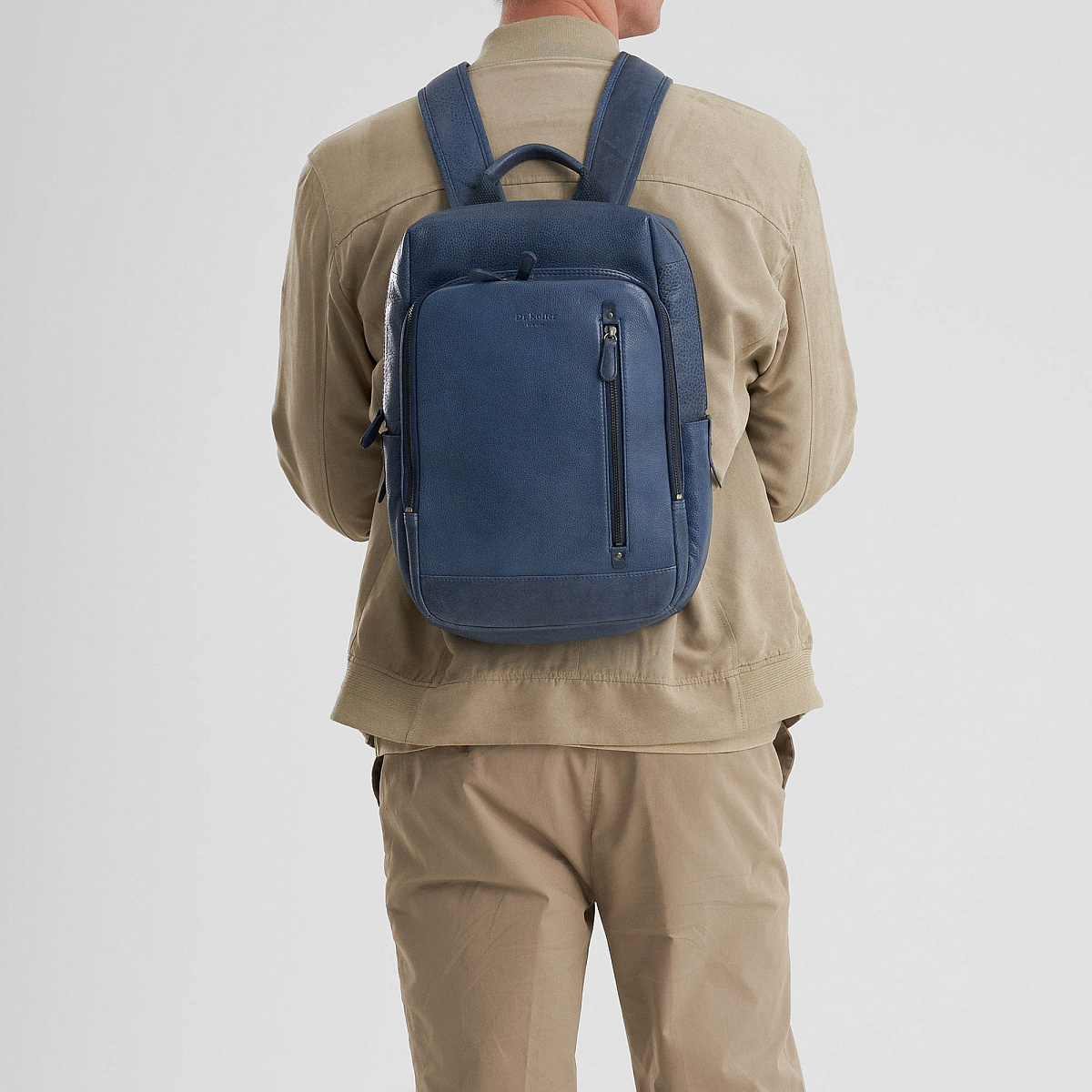 Рюкзак Dr.Koffer из натуральной кожи синий