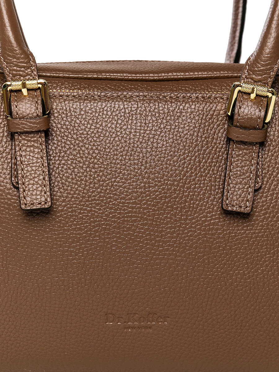 Женская сумка Dr. Koffer из натуральной кожи коричневая