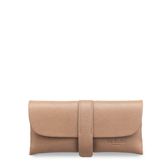 Очечник Dr.Koffer из натуральной кожи бежевый