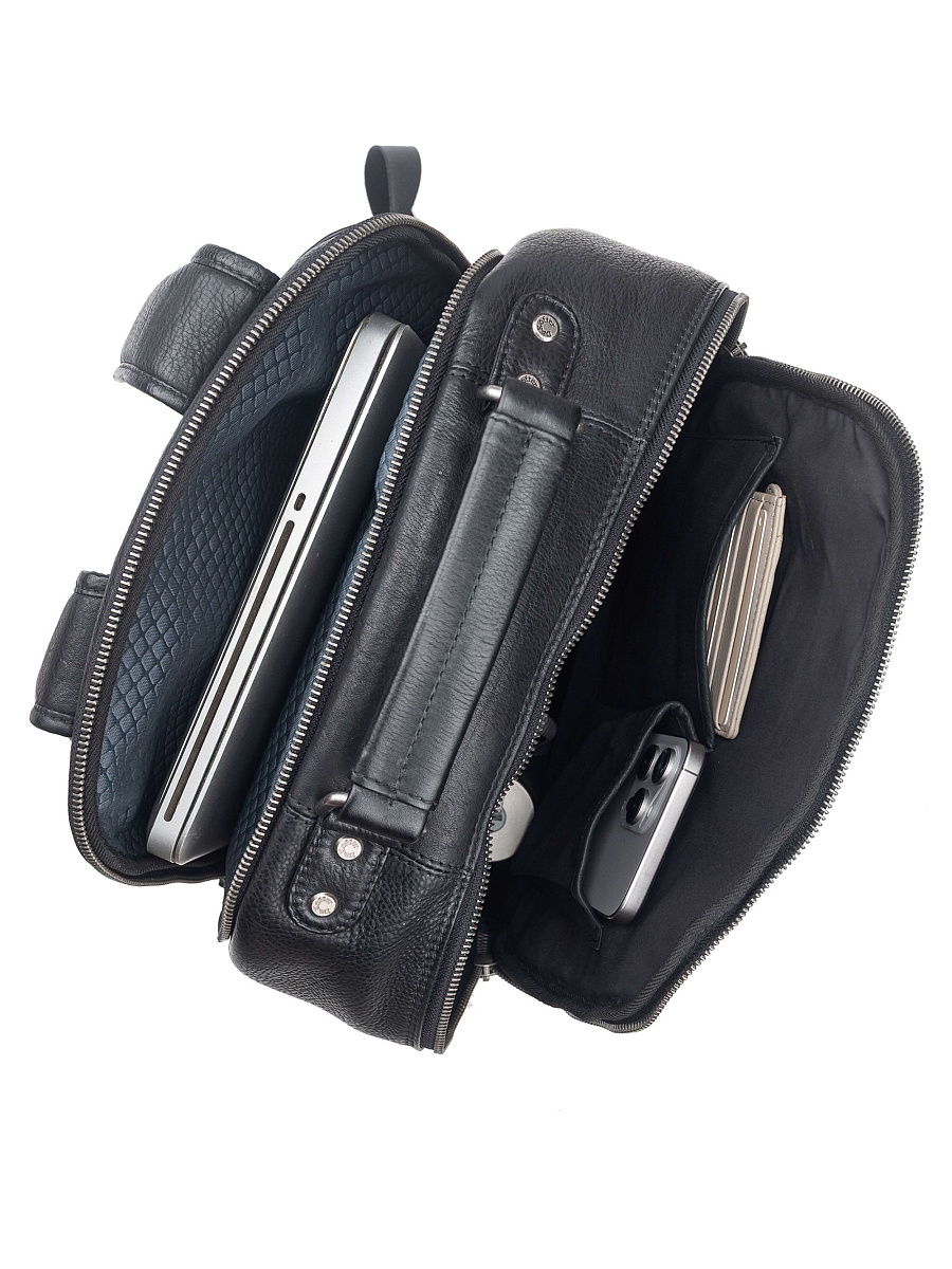 Рюкзак Dr. Koffer из натуральной кожи черный