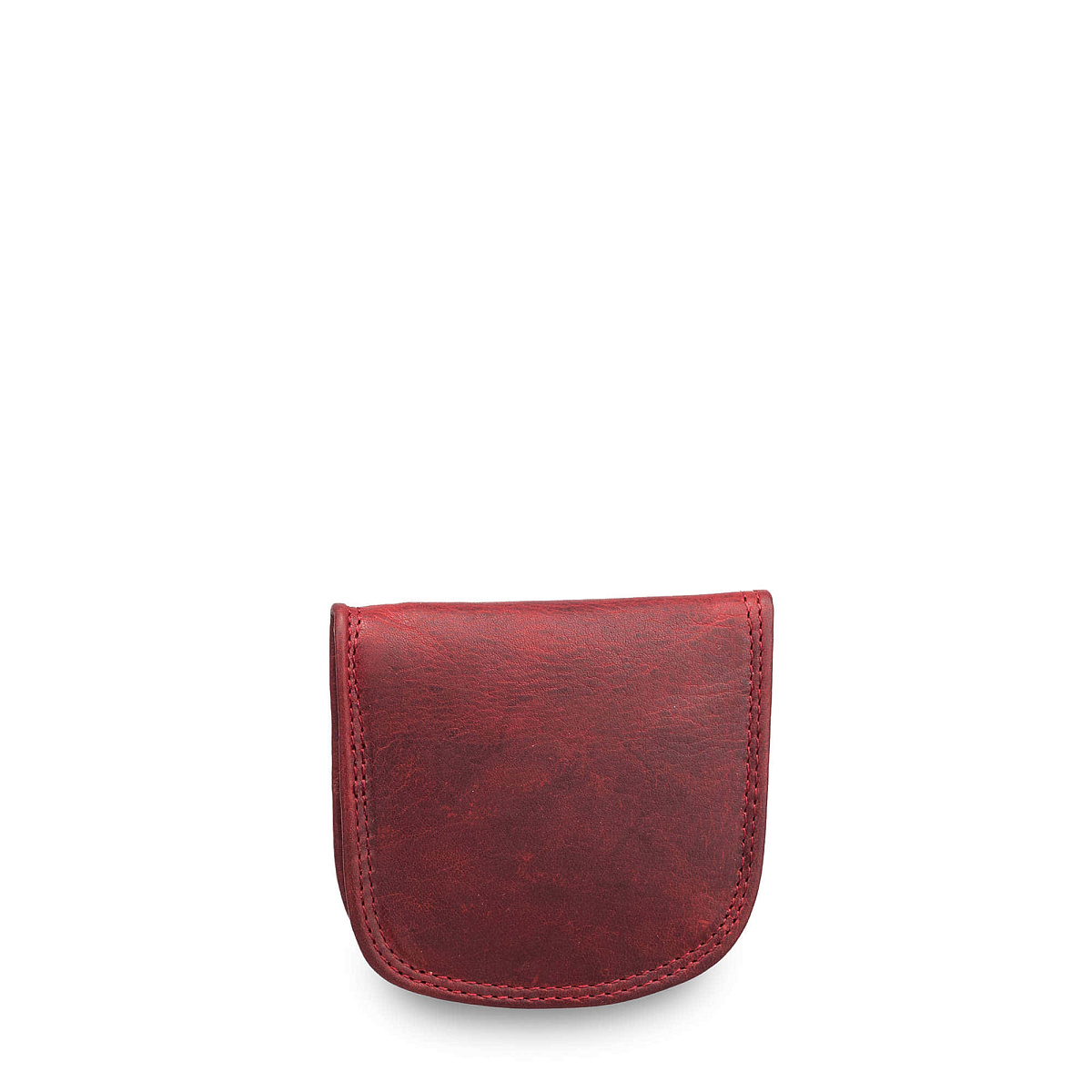 Монетница Dr.Koffer из натуральной кожи бордовая