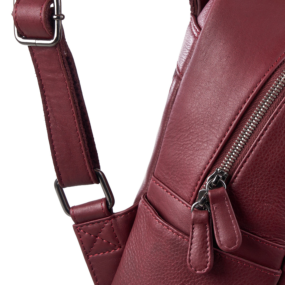 Рюкзак Dr.Koffer из натуральной кожи бордовый