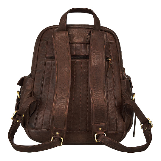 Рюкзак Dr.Koffer из натуральной кожи темно-коричневый