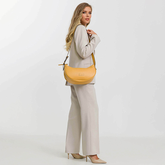 Женская сумка Dr. Koffer из натуральной кожи оранжевая