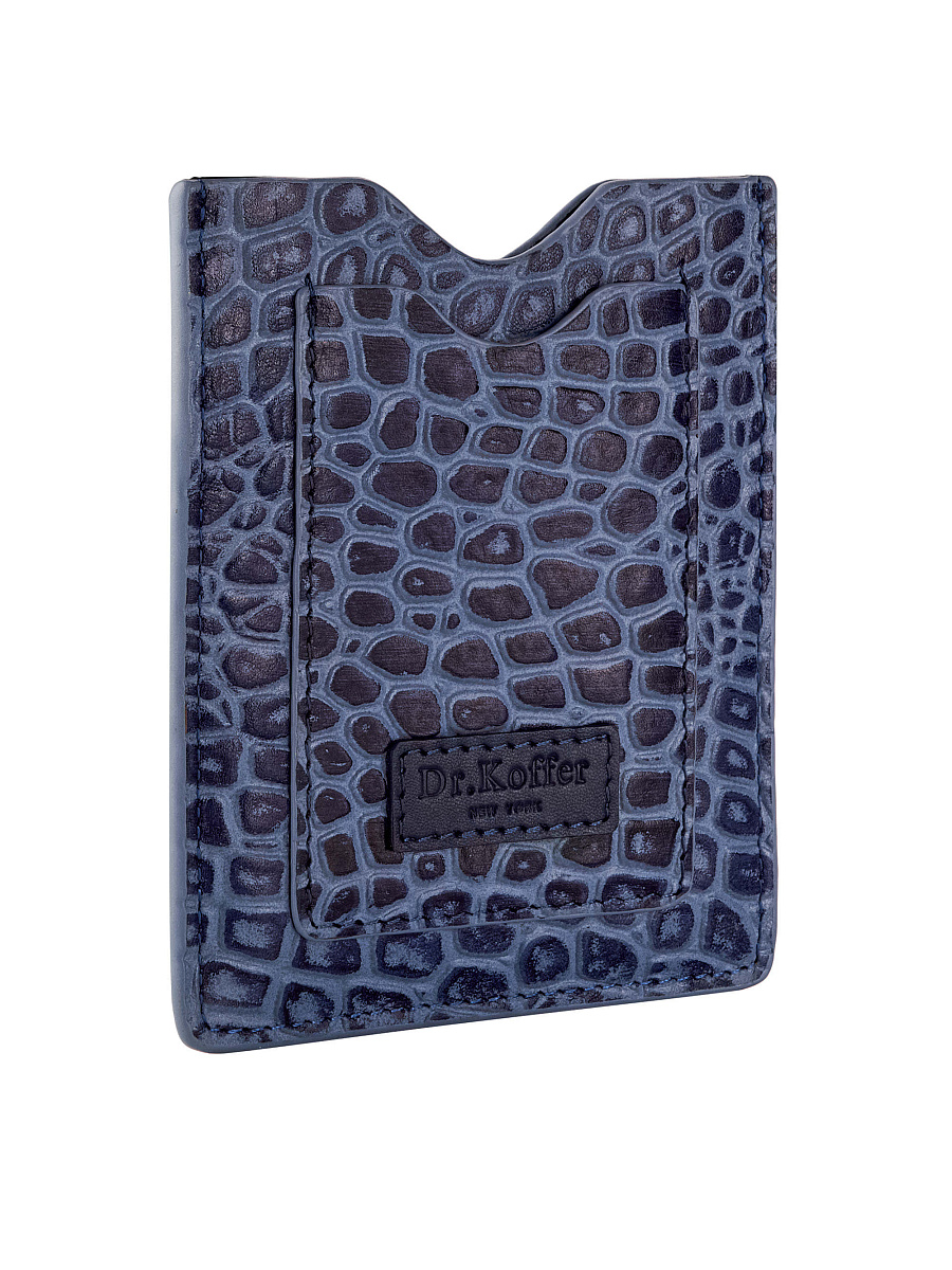 Кредитница Dr.Koffer из натуральной кожи фиолетовая