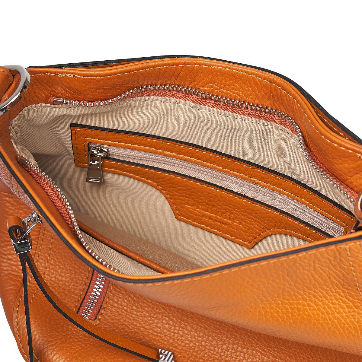 Женская сумка Dr. Koffer из натуральной кожи оранжевая