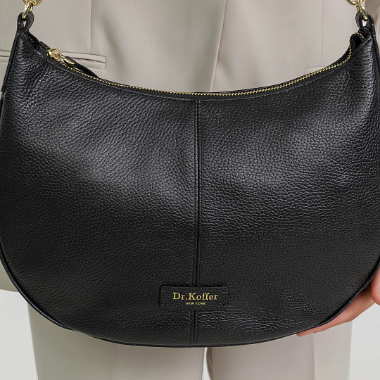 Женская сумка  Dr. Koffer из натуральной кожи черная