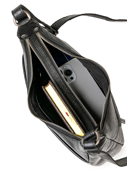 Женская сумка Dr.Koffer из натуральной кожи черная