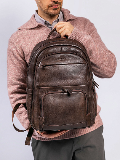Рюкзак Dr. Koffer из натуральной кожи коричневый