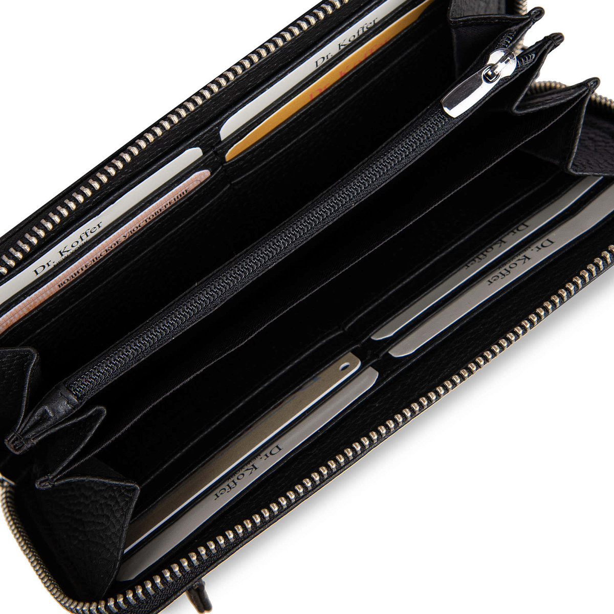 Портмоне Dr.Koffer из натуральной кожи черное