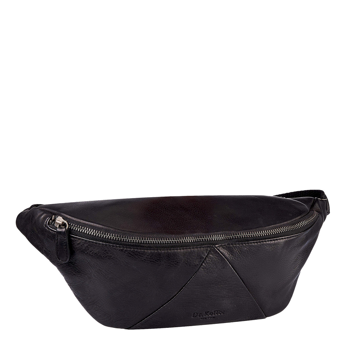 Сумка на пояс Dr. Koffer из натуральной кожи черная