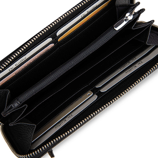 Портмоне Dr.Koffer из натуральной кожи черное