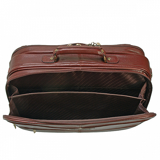 Темно-коричневая дорожная сумка с двумя наружными секциями Dr.Koffer B281081-02-09