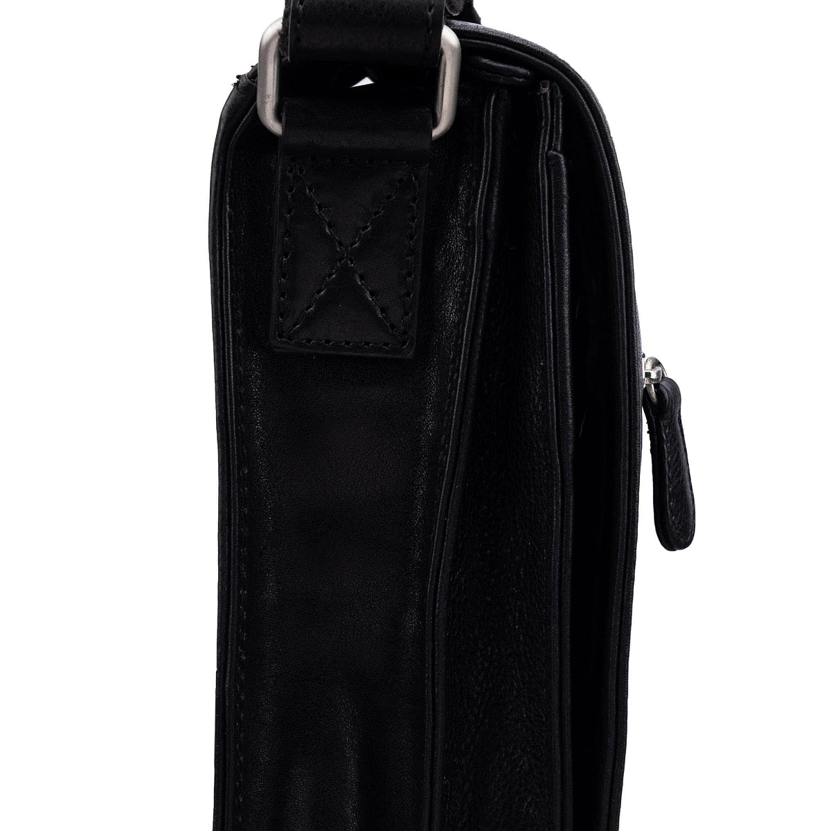 Сумка через плечо Dr.Koffer из натуральной кожи черная